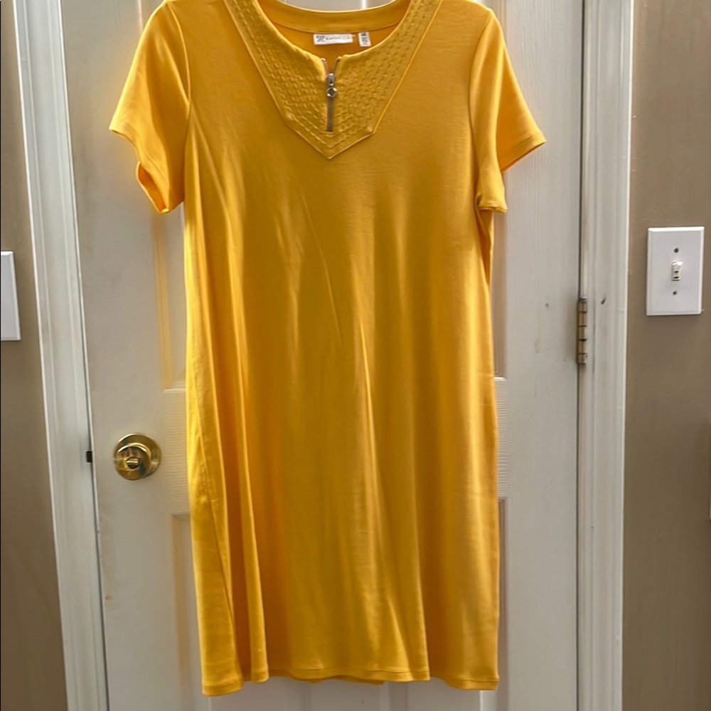 Rafaella Yellow V-Neck Dress